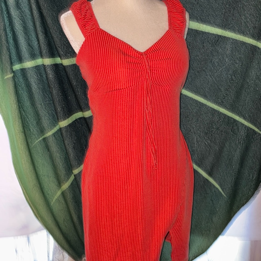 Red orange sun dress